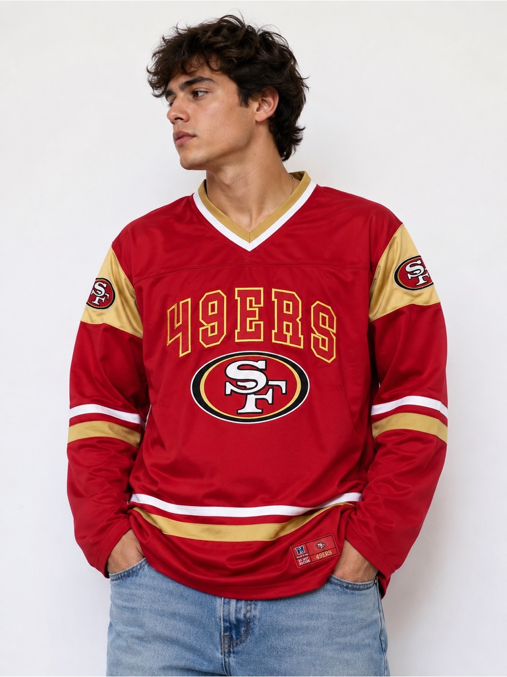 NFL San Francisco 49ers Red & Gold Team Jersey NWT Medium - Picture 2 of 7